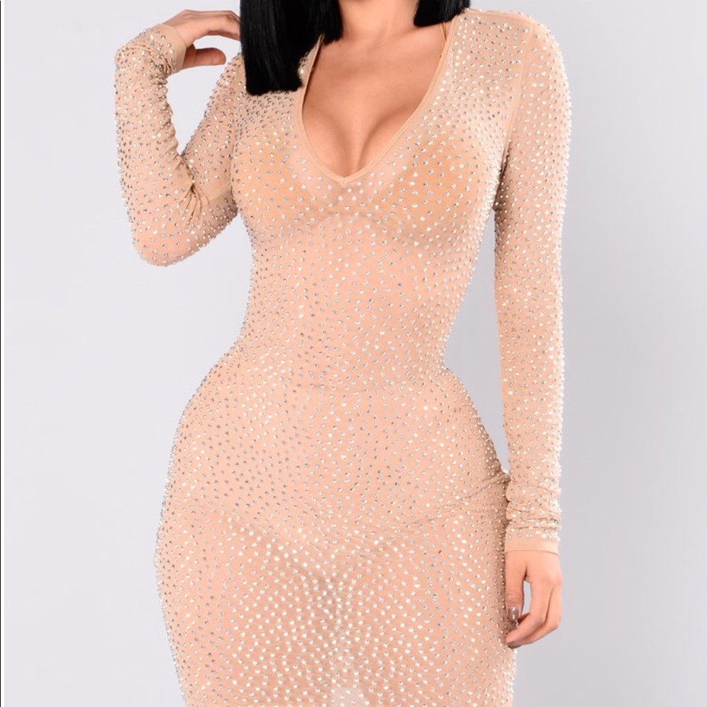 Diamond studded Bodycon dress